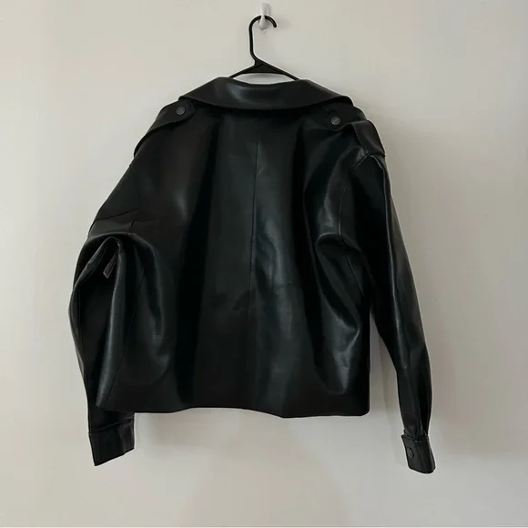 Free People We The Free Alexis Vegan Leather Jacket NWT Size XL - Picture 4 of 6